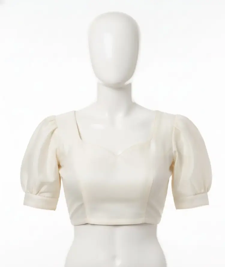 Signature Puff Sleeve Saree Blouse Ready Made + Tailor-Fit Options