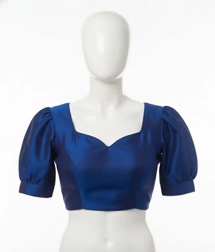 Signature Puff Sleeve Saree Blouse Ready Made + Tailor-Fit Options