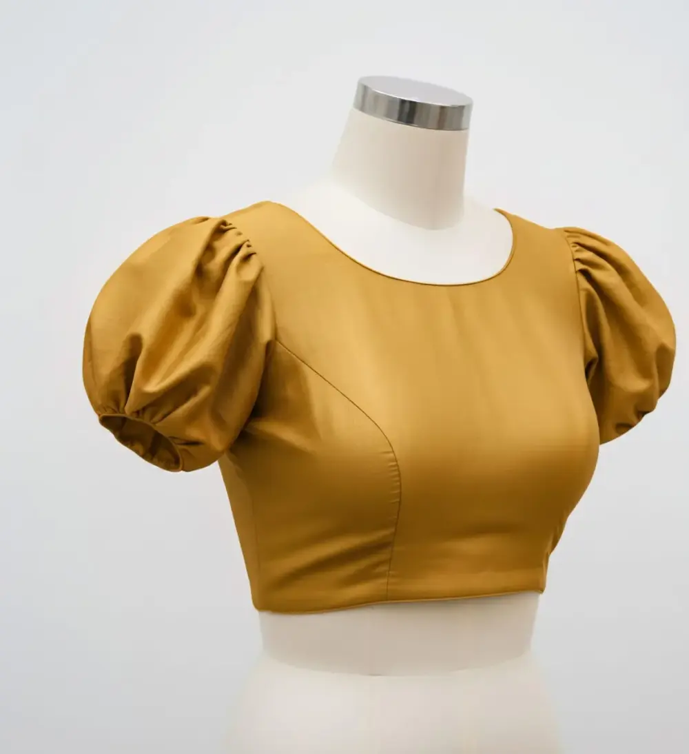 Stunning Gold Fancy Ready-to-Wear Blouse Custom Sizes Budget-Friendly Elegance
