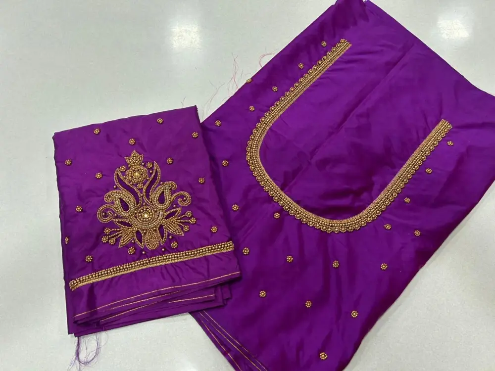 Trendy Pink Minimal Aari Work Blouse at Best Price Custom Fit Available