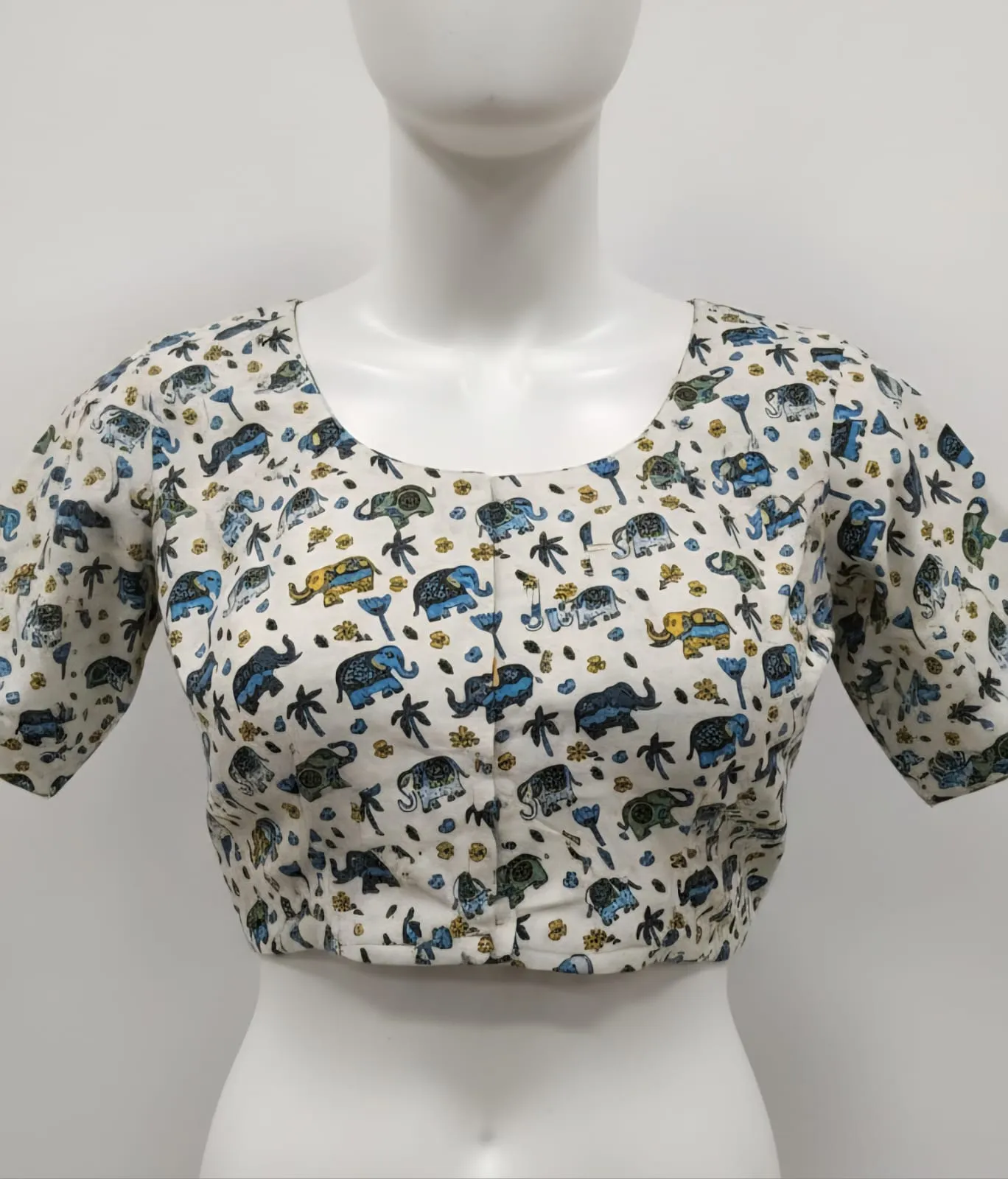 Authentic Kalamkari Pure Cotton Ready-to-Wear Blouse Designer Fit for Every Occasion - Image 5