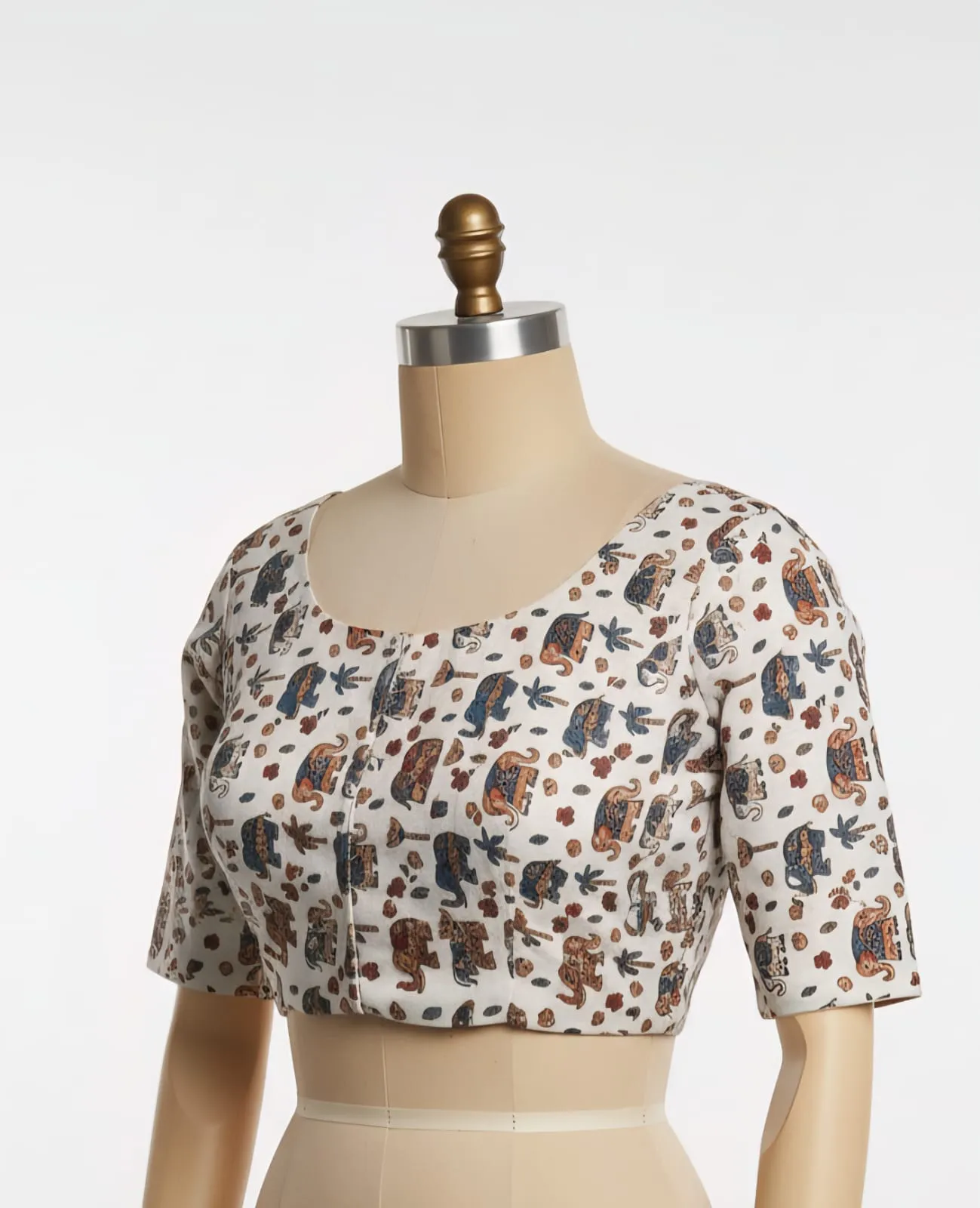 Authentic Kalamkari Pure Cotton Ready-to-Wear Blouse Designer Fit for Every Occasion - Image 6