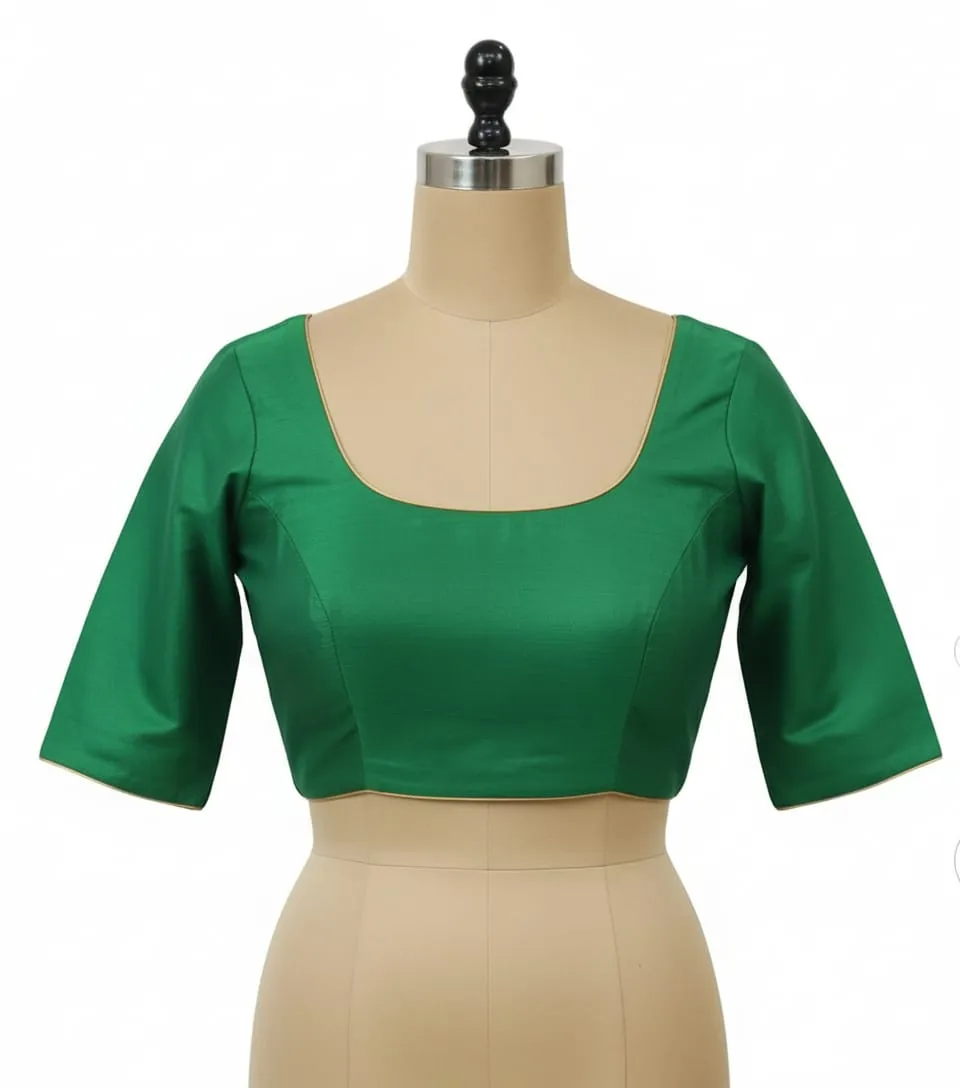 Latest Cotton Silk Statement Blouse  Luxurious Ready-to-Wear Designer Fit