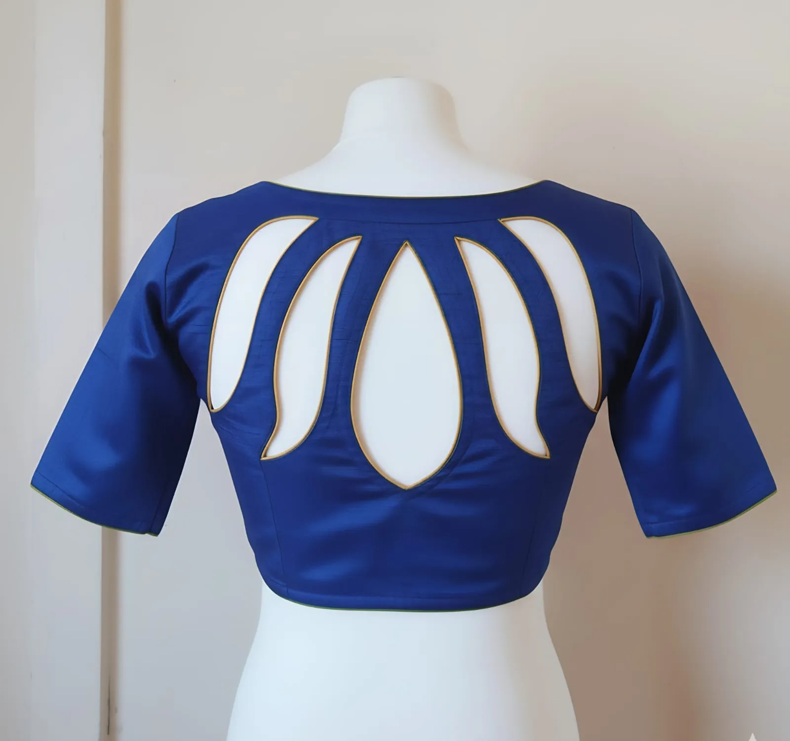 Premium Lotus BackNeck Designer Blouse Ready-to-Wear Elegance - Image 3