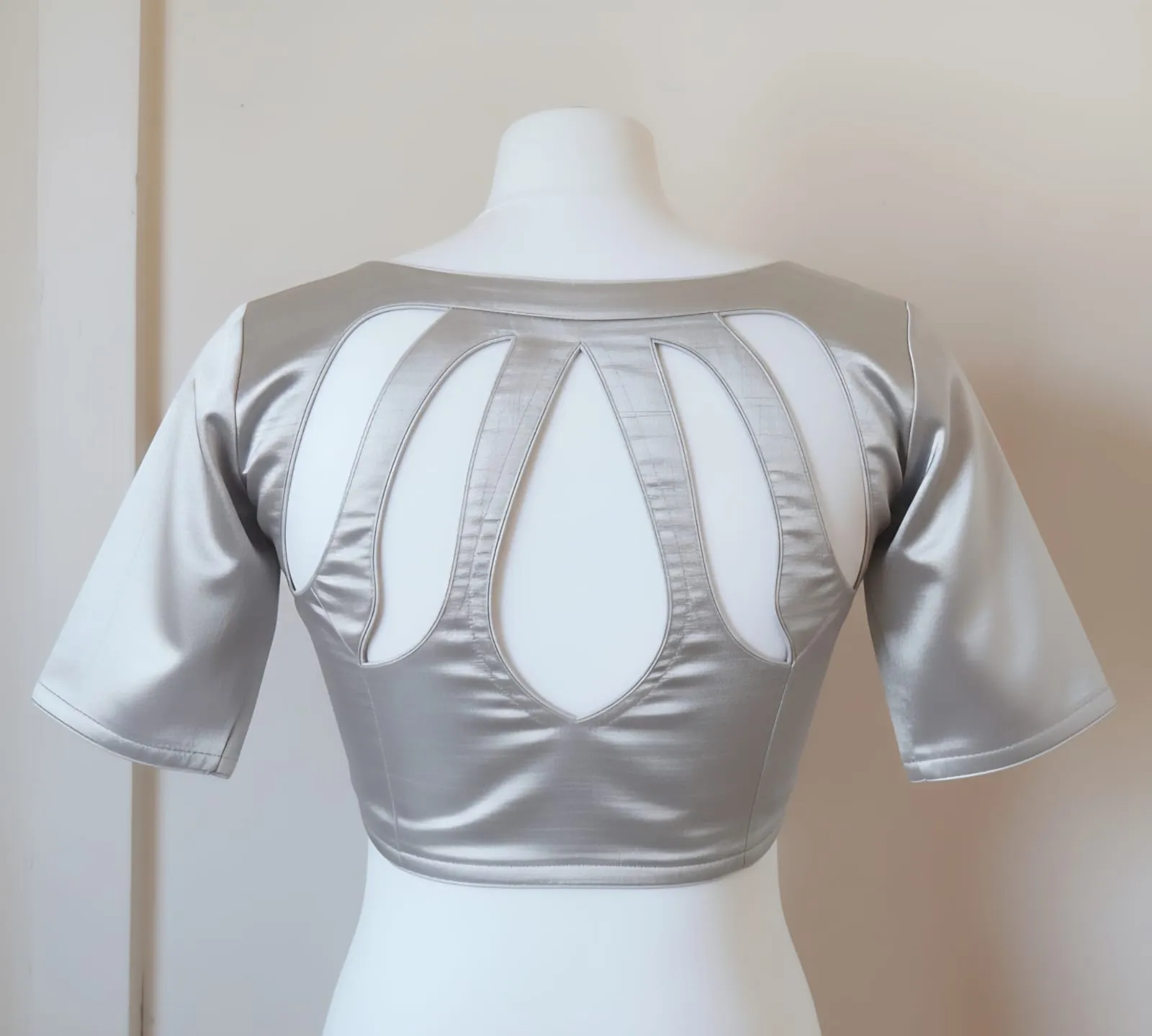 Premium Lotus BackNeck Designer Blouse Ready-to-Wear Elegance - Image 7