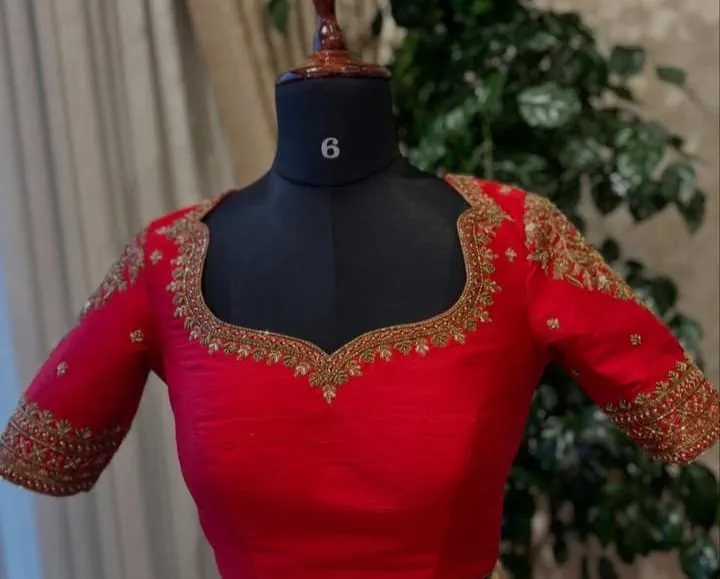 Red Bridal Maggam Work Blouse  Latest Premium Design at a Budget Price