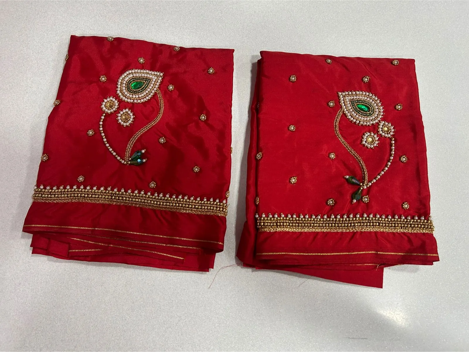 Red Nath Design Maggam Work Blouse  BudgetFriendly Premium Partywear Look