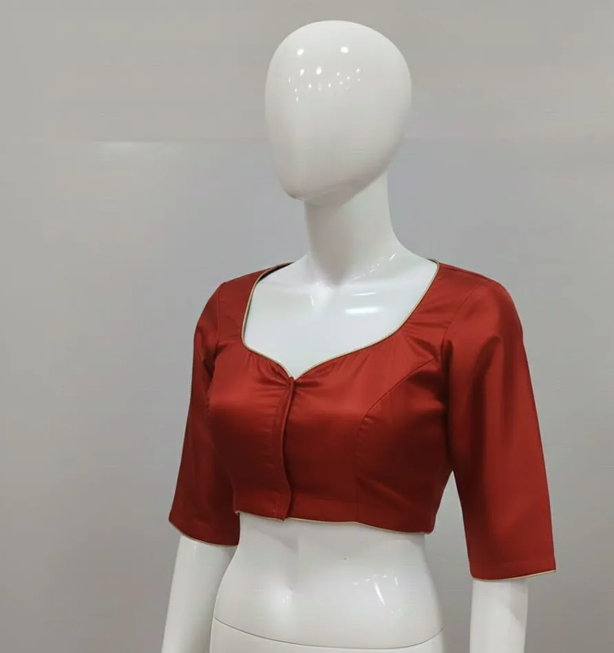 Red Prince Cut Daily Wear Blouse Premium Ready to Wear Design at Budget Pricing