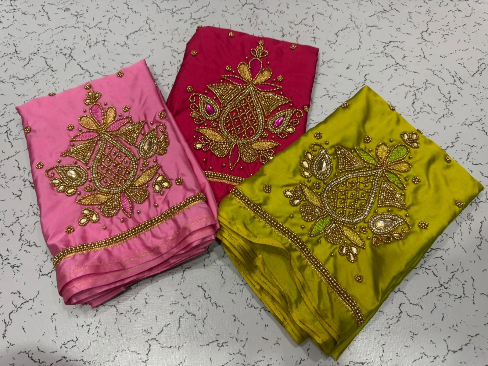 Simple Baby Pink Flower Maggam Blouse  Elegant Look at the Best Price