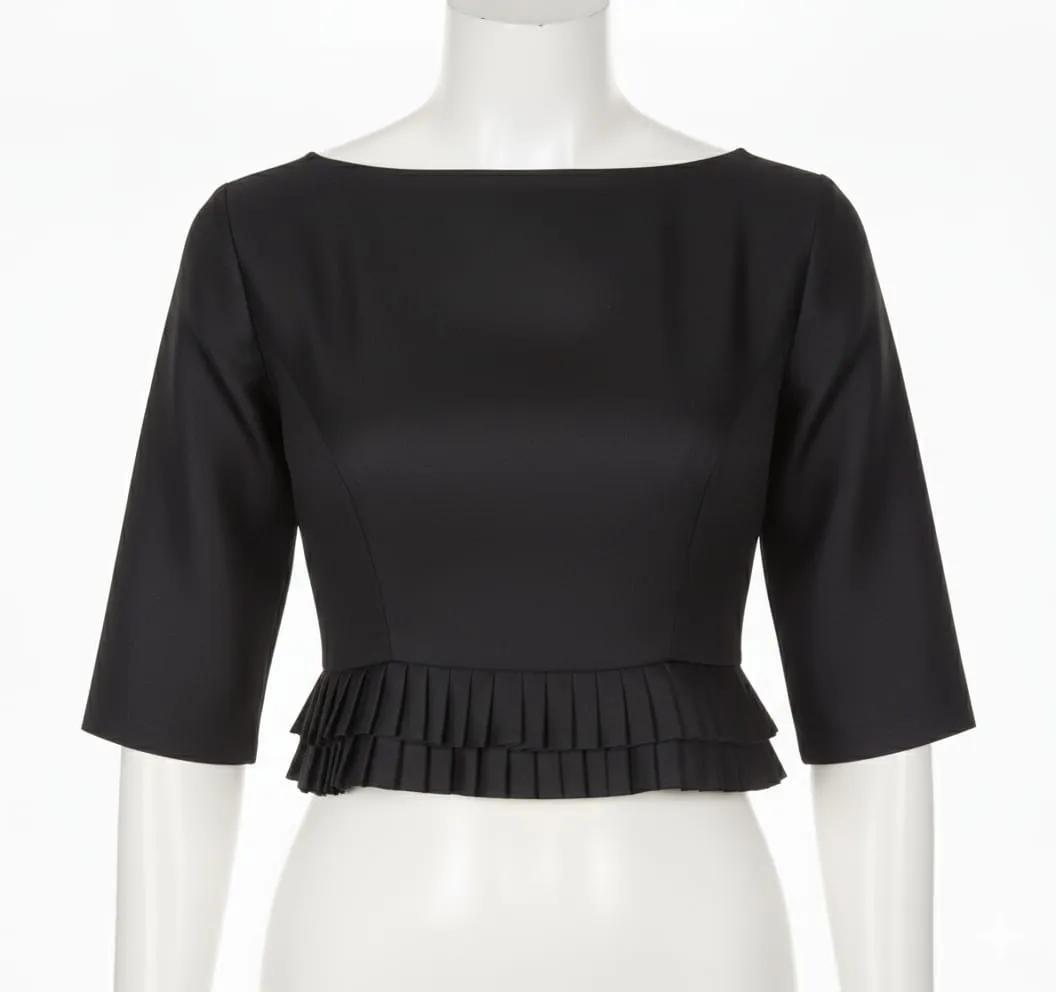 StatementMaking Designer High Neck Blouse with Frills | ReadytoWear Perfection - Image 6