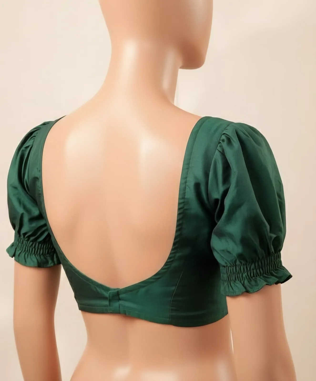 Style Redefined BudgetFriendly Puff Sleeves Back Open Blouse for Every Occasion