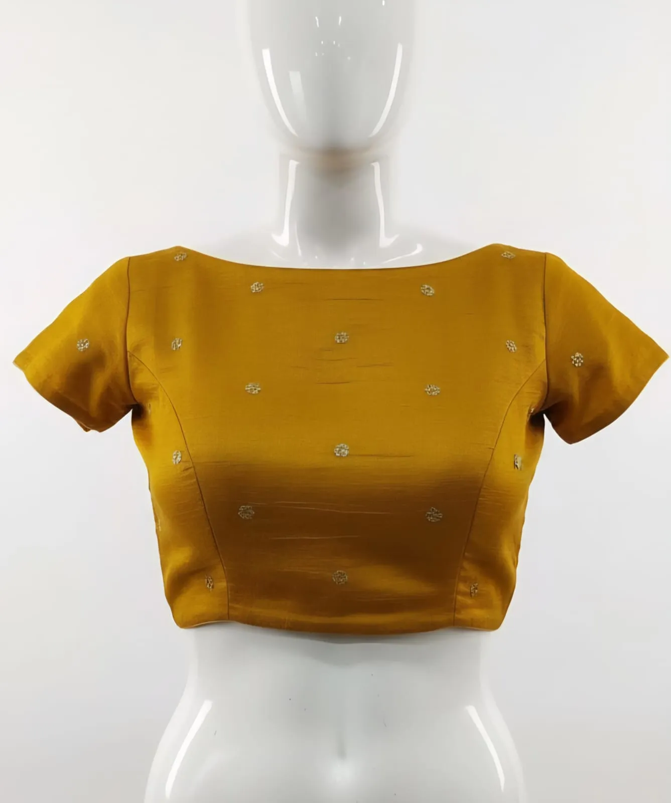 Trendy Boat Neck Gold Buti Blouse  Premium Look at PocketFriendly Price