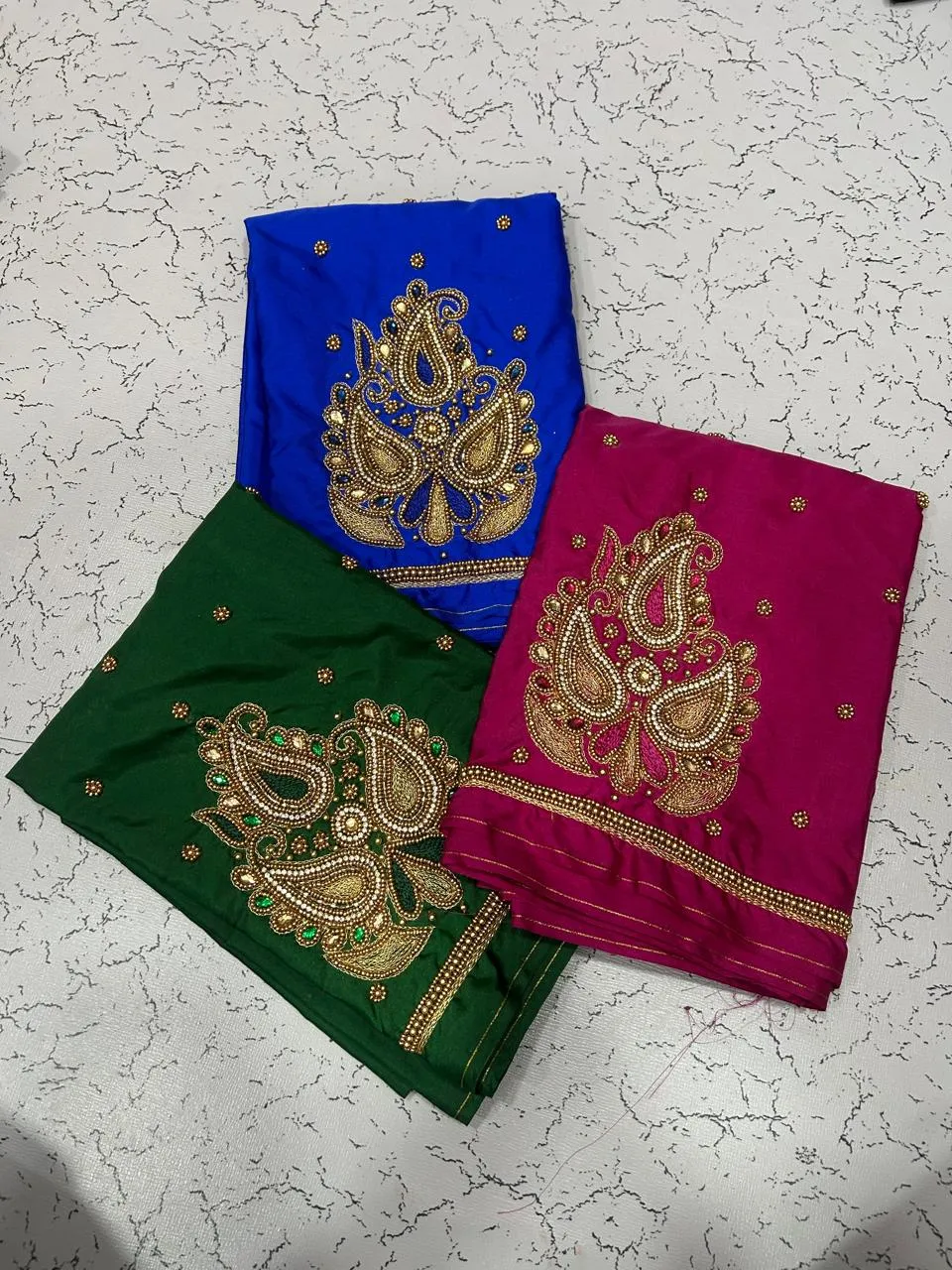 Viral Trend Alert Rin Blue Aari Work Blouses That Define Royal Elegance