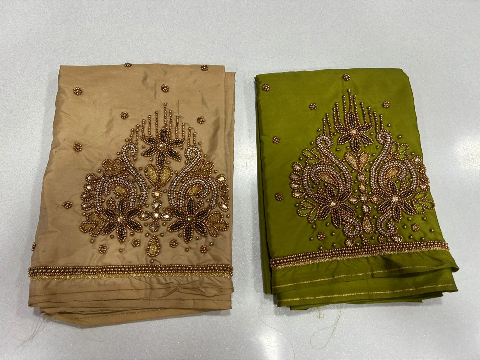 Elegant Gold Buti Maggam Blouse  Affordable Designer Aari Work Online