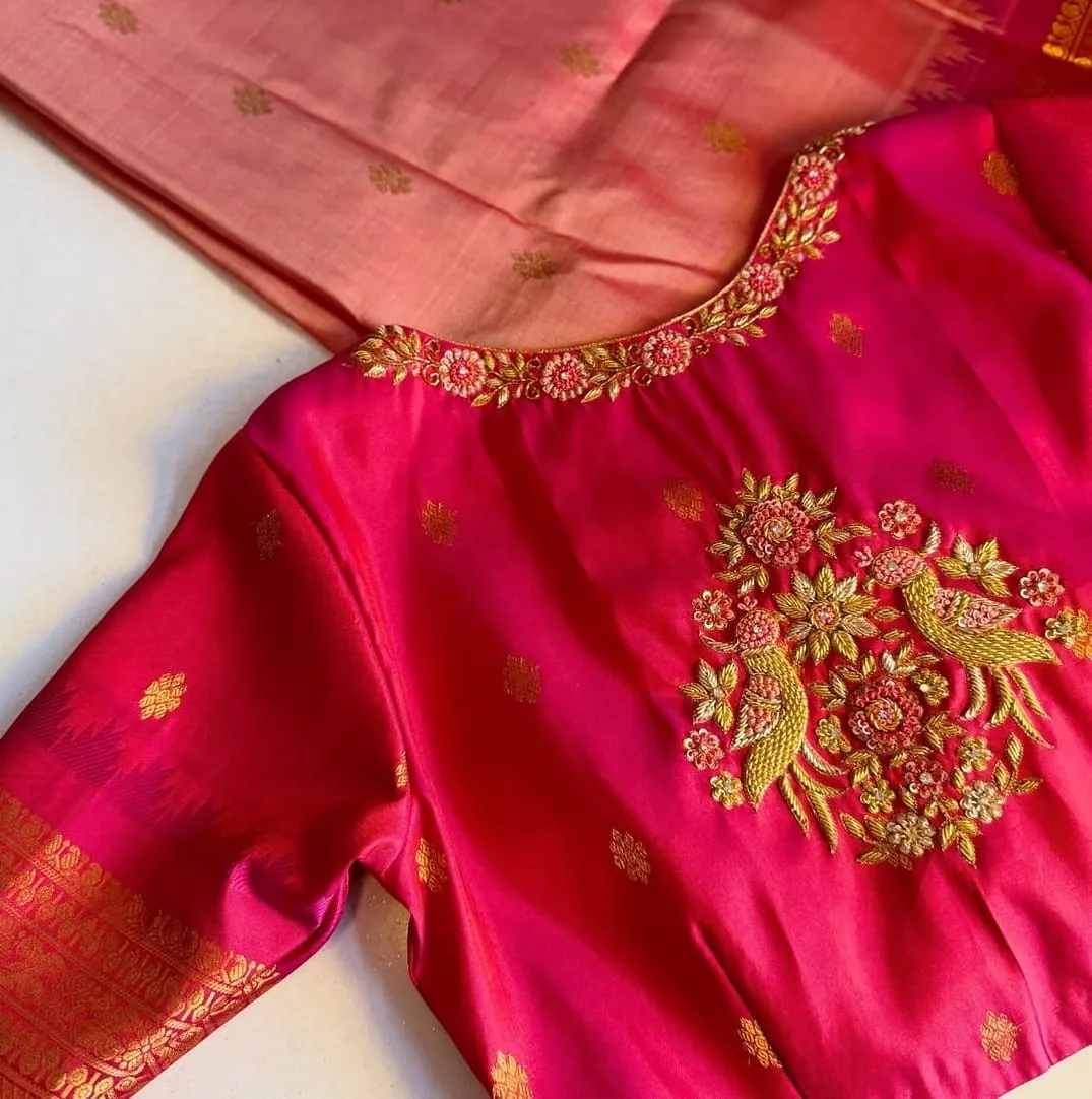 Latest Trendy Peacock Maggam Work Blouse Designs  Shop Affordable Luxury