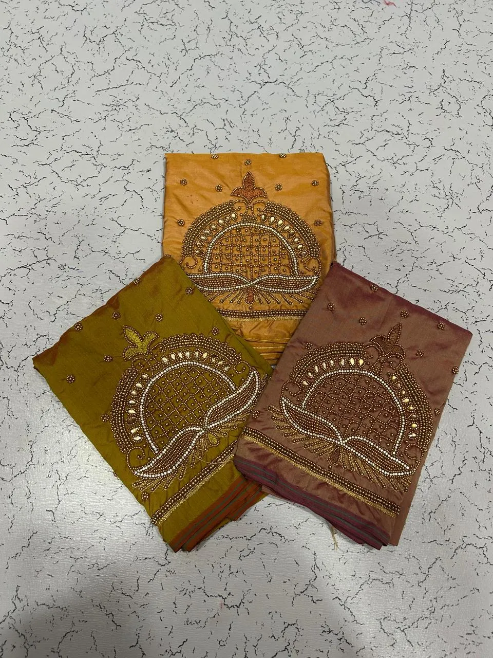 Mustard Yellow Simple Maggam Work Blouse  Premium Quality Under Budget