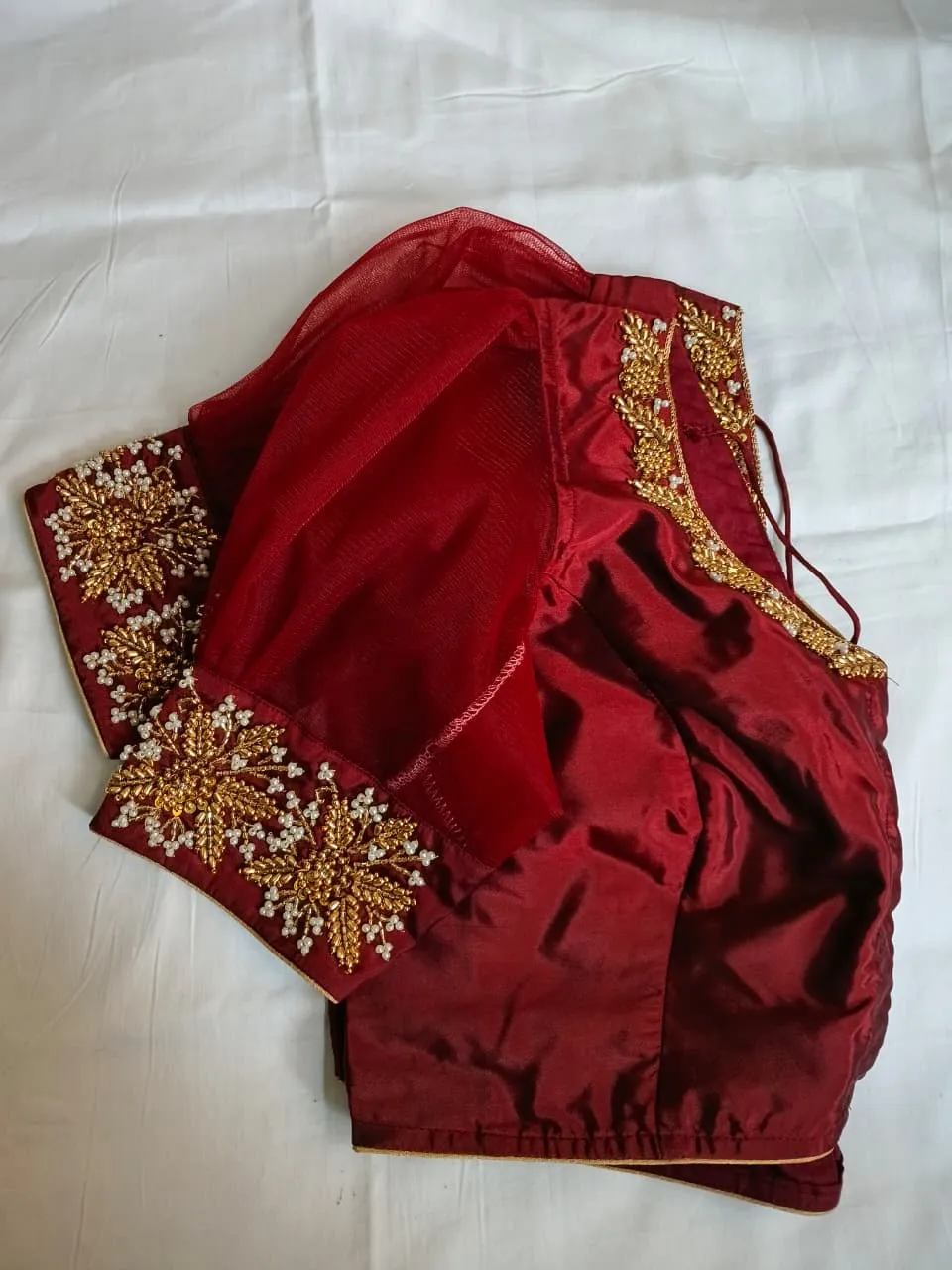 Premium Pink Net Maggam Blouse  Latest Designer Fashion with High Elegance