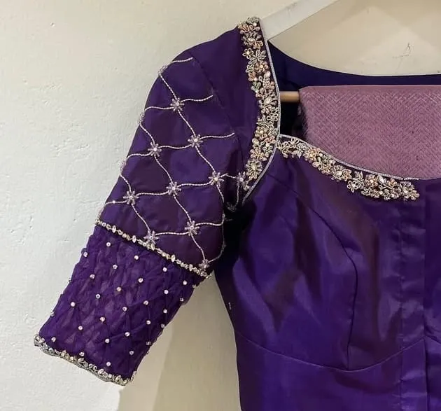 Steal the Show Stunning Blue Maggam Work Blouse  Designer Wedding Style Unbelievable Price