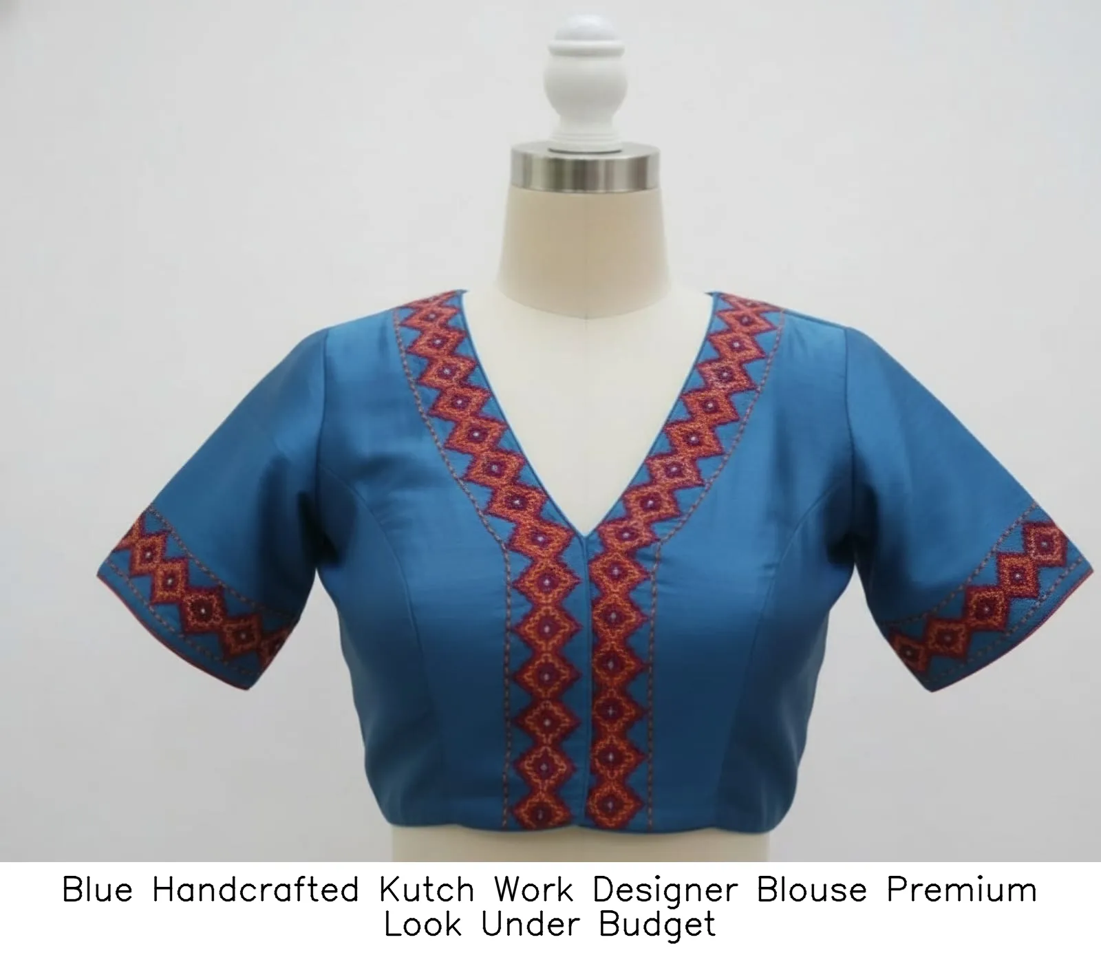 Blue Handcrafted Kutch Work Designer Blouse  Premium Look Under Budget