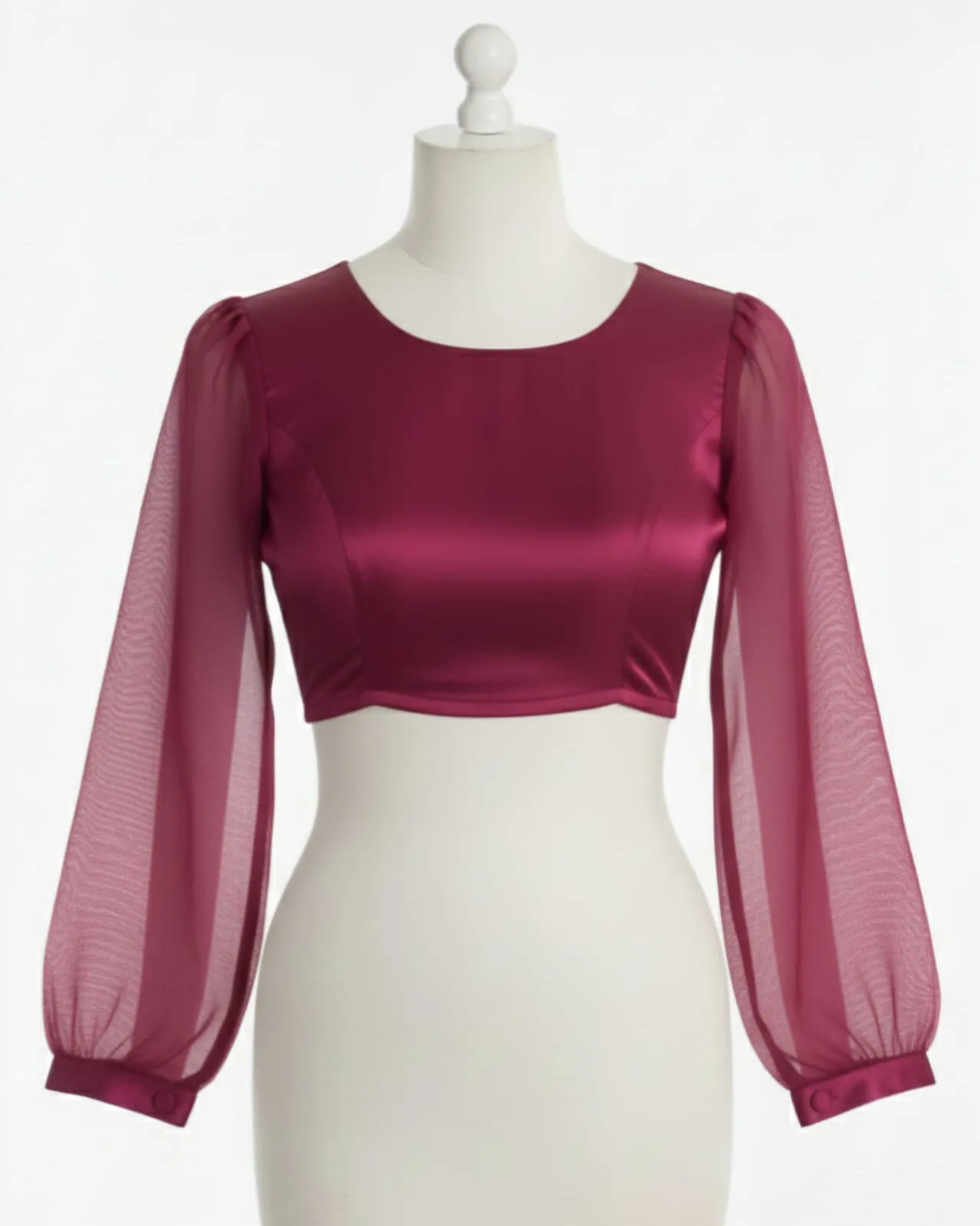Elegant Mejantha Pink Saree Blouse for Women Full Sleeves Ready to Wear Party Perfect