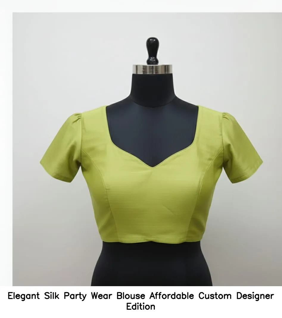 Elegant Silk Party Wear Blouse – Affordable Custom Designer Edition