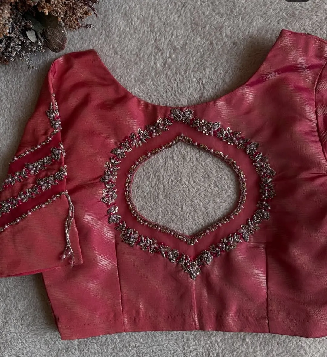 Latest Deep Magenta Maggam Work Trends Modern Meets Traditional