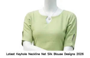 Designer party wear silk blouse.