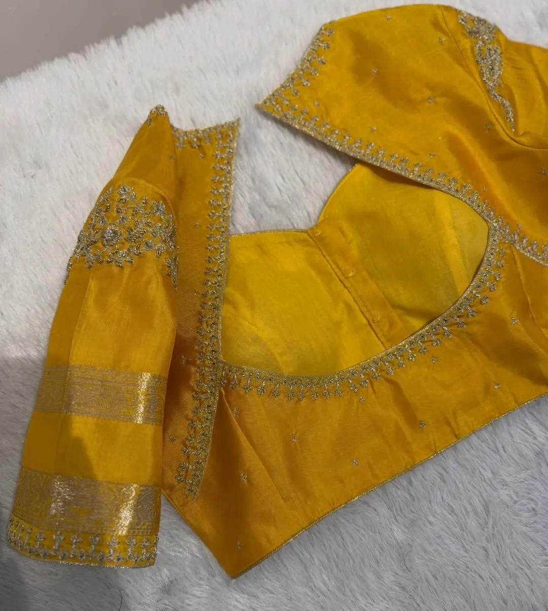 Latest Yellow Bridal Blouse 2026  Premium Handcrafted Maggam Work Under Budget