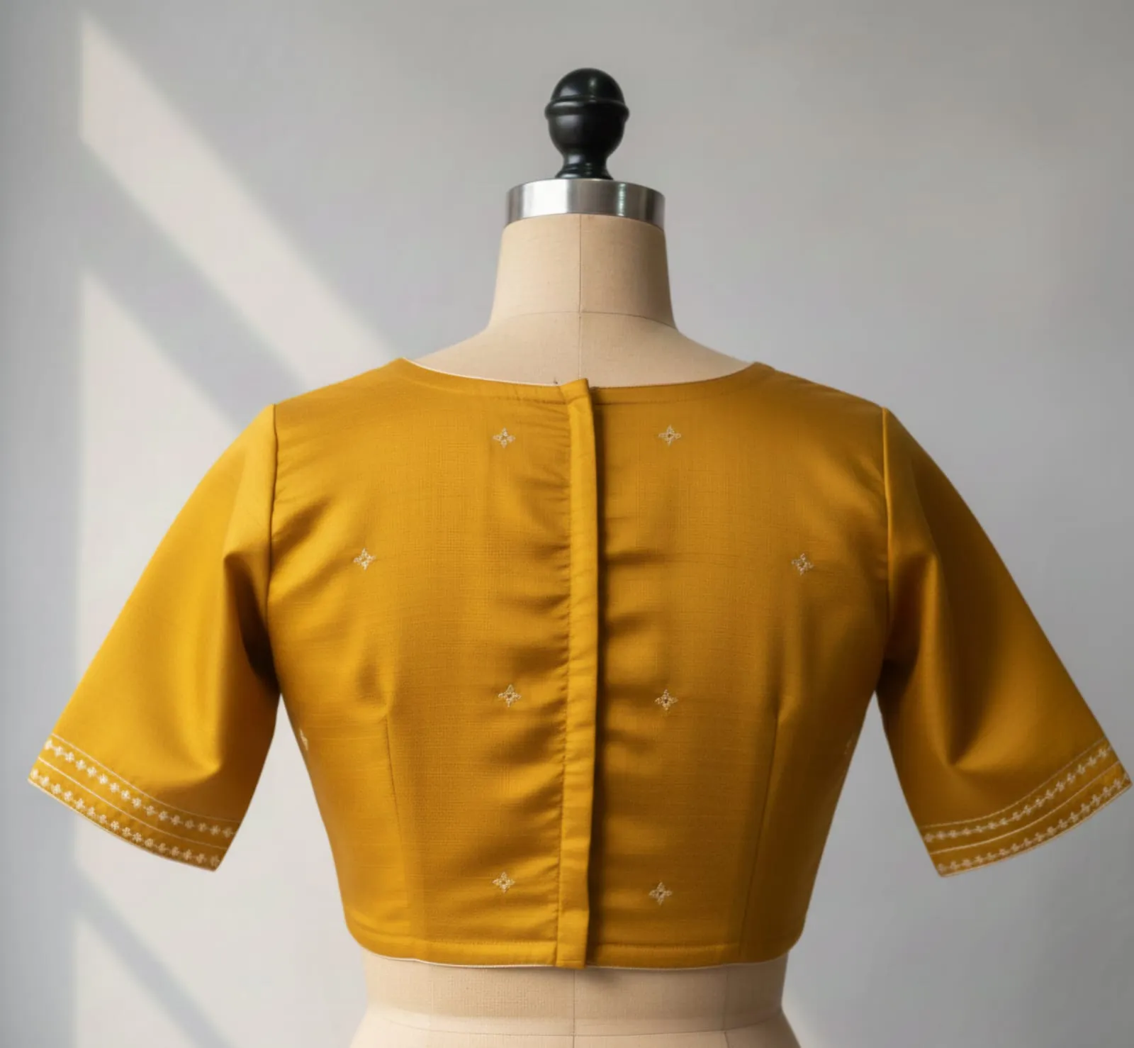 Mustard Yellow Designer Blouse  Handcrafted Kutch Work for Instant Elegance