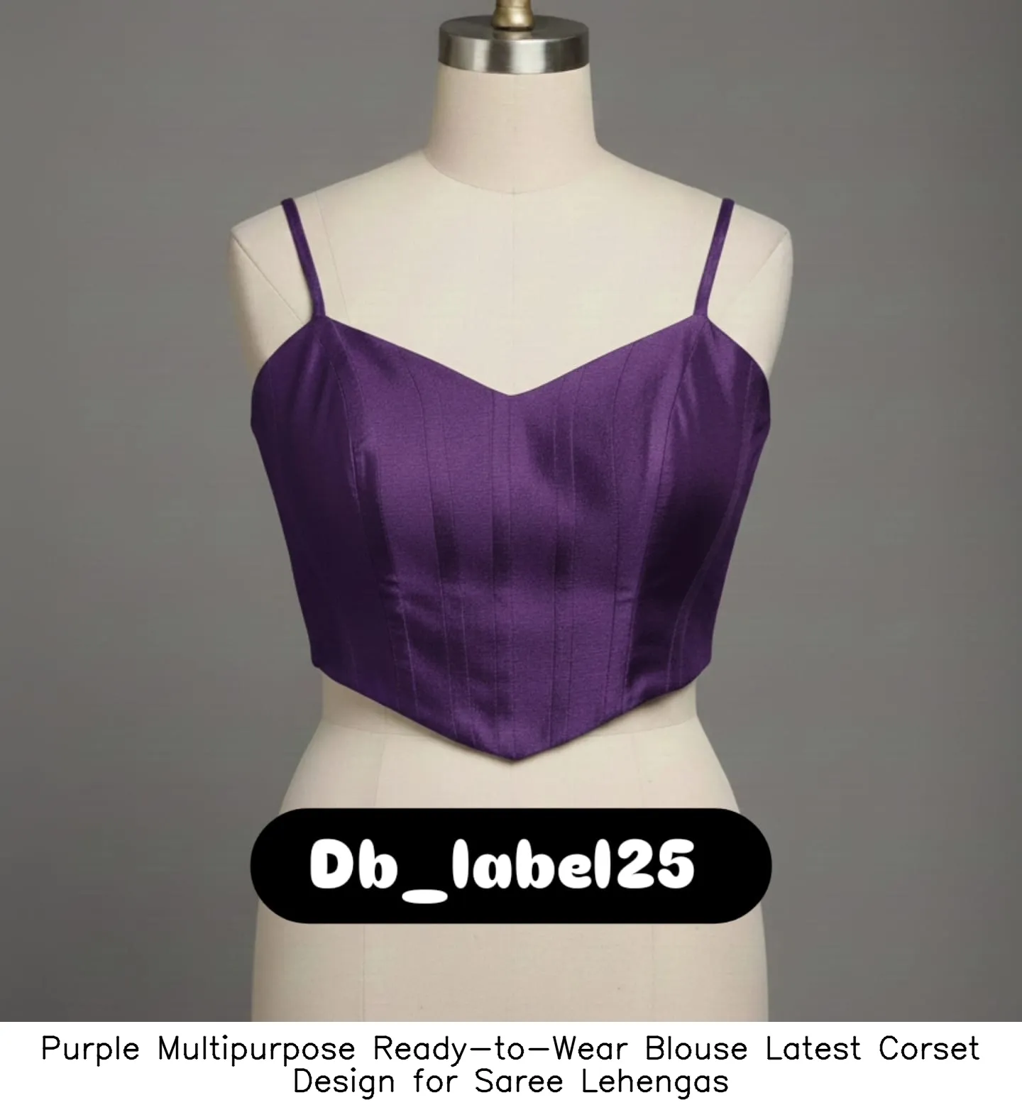 Purple Multipurpose Ready-to-Wear Blouse  Latest Corset Design for Saree  Lehengas