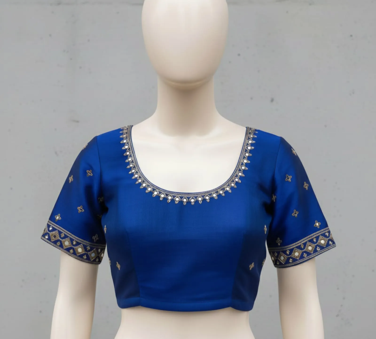 Stunning Blue Kutch Work Ready to Wear Blouse  Ethnic Fashion Under Budget