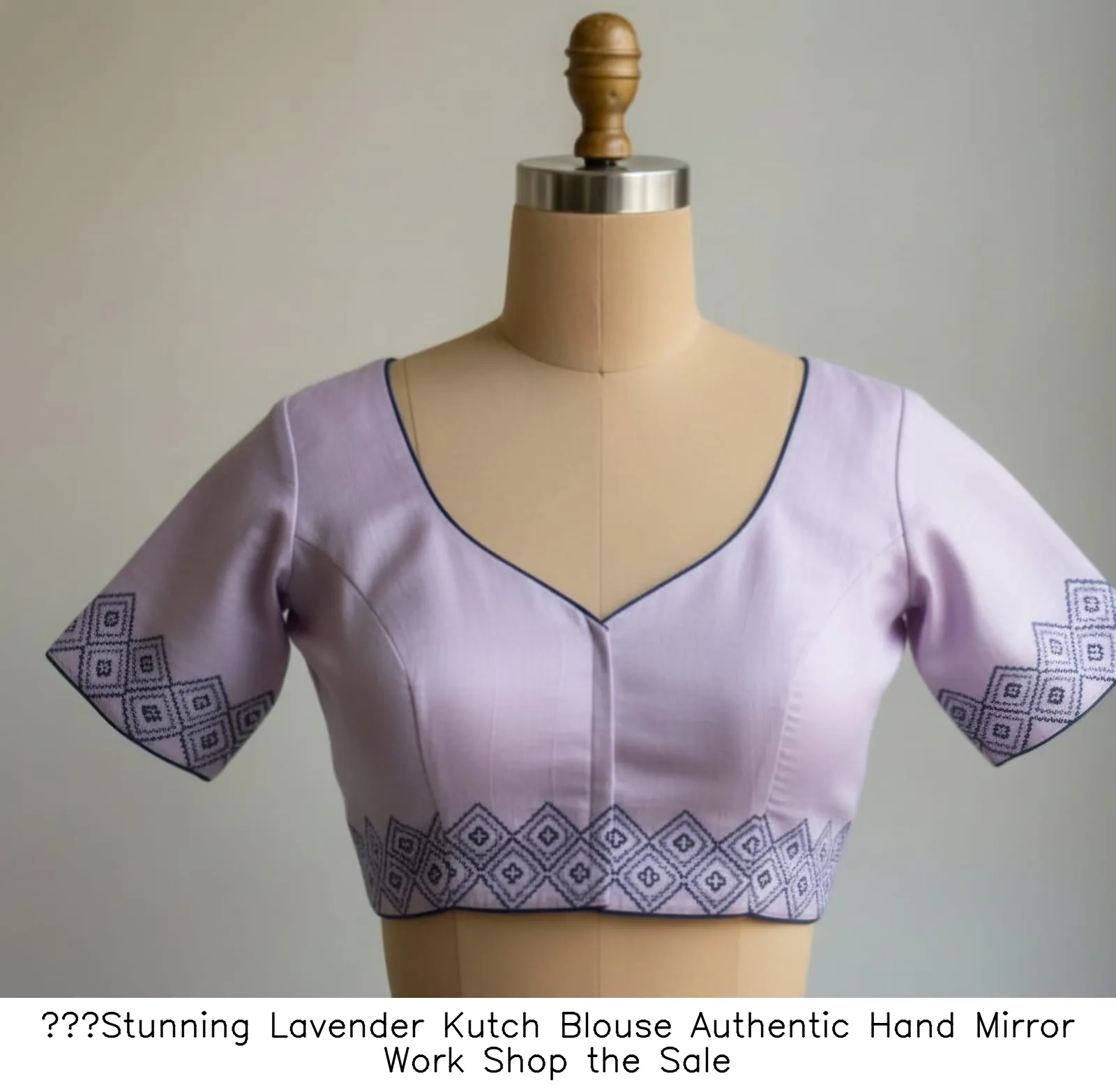 Stunning Lavender Kutch Blouse  Authentic Hand Mirror Work Shop the Sale
