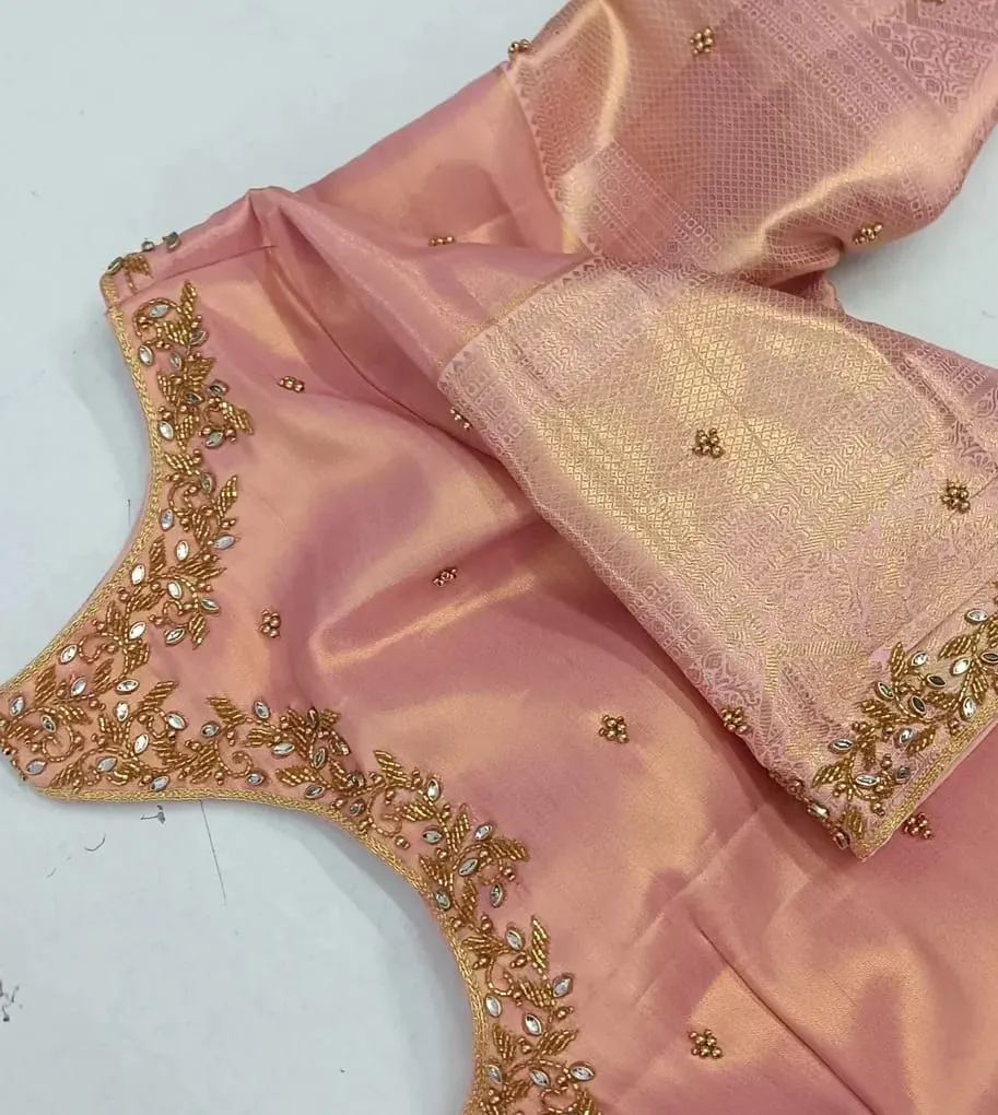 Top Affordable Peach Maggam Work Designs You Can’t Miss