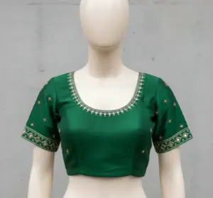 designer  handcrafted maggam work blouse