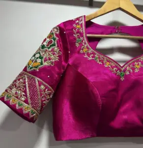 | Image Concept | Suggested ALT Text || ----------------------------- | ----------------------------------------------------------- |
| Heavy Maggam embroidery | Designer heavy Maggam work blouse for weddings โ KSEthnic |
| Minimalist embroidered blouse | Minimalist handcrafted blouse for festive wear โ KSEthnic |
| Bridal Maggam work blouse | Handcrafted bridal Maggam work blouse โ KSEthnic |
| Artisan embroidery process | Skilled artisan crafting Maggam work blouse โ KSEthnic |
| Styled blouse with saree | Timeless ethnic elegance with Maggam work blouse โ KSEthnic |