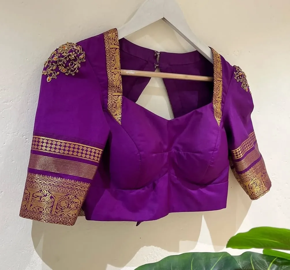 Trending Purple Pink Maggam Embroidery Designs You’ll Love