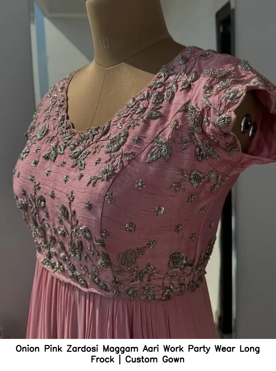 customised part wear long gown