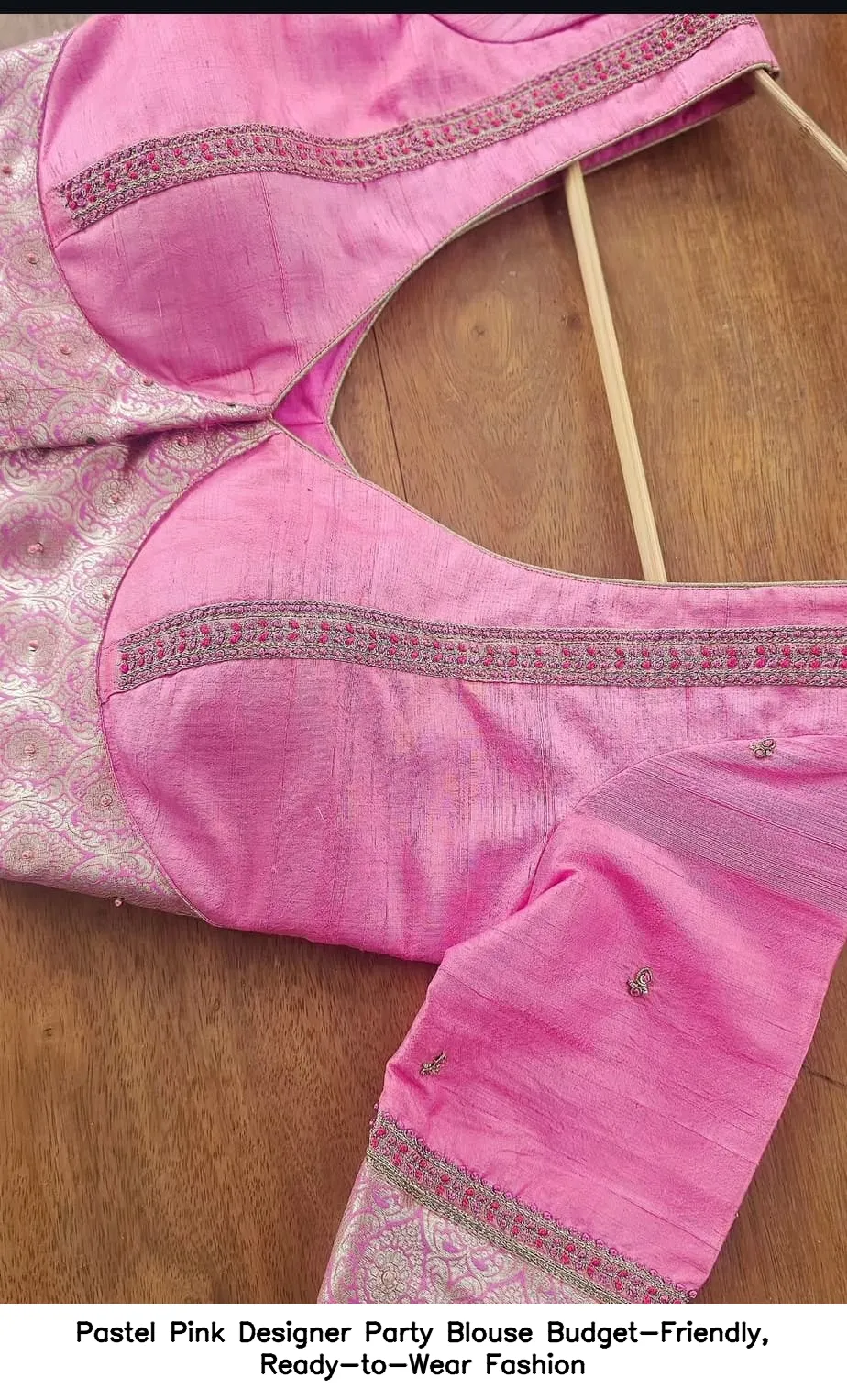 Pastel Pink Designer Party Blouse – Budget-Friendly, Ready-to-Wear Fashion