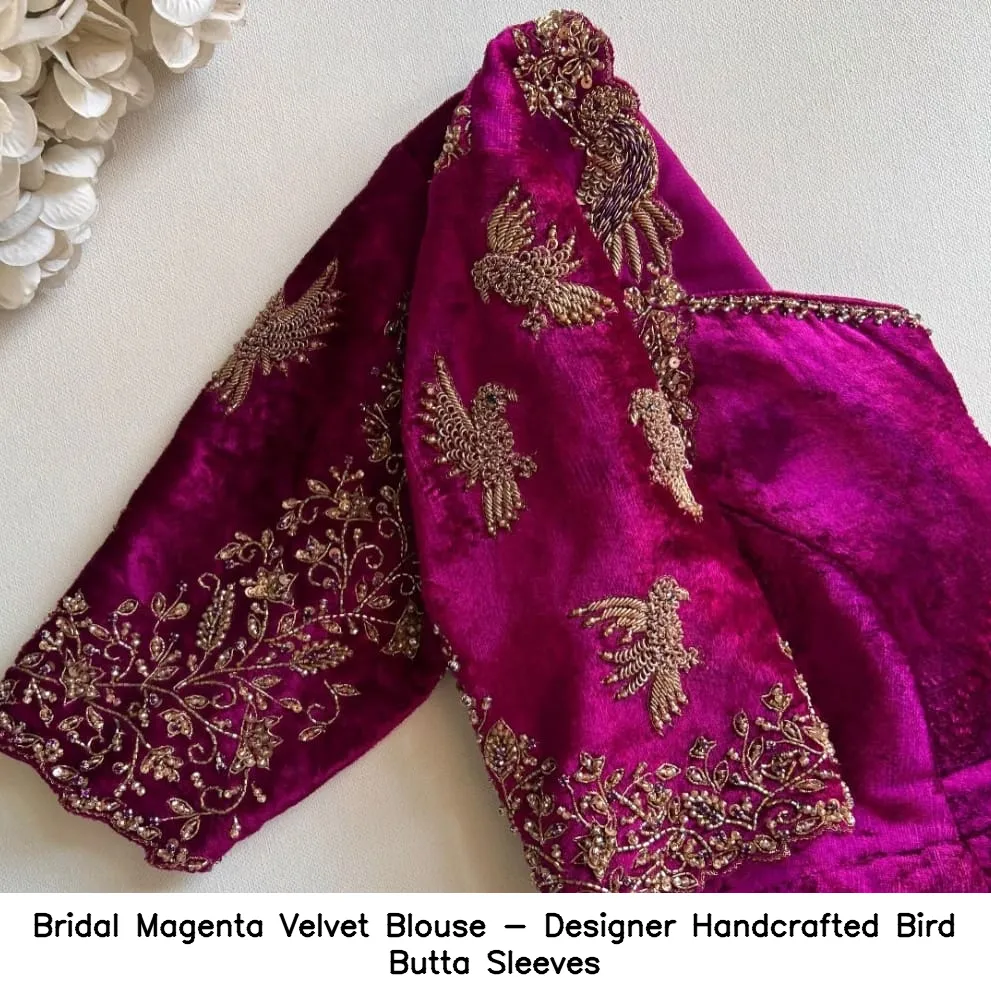Authentic Hyderabad maggam work blouse with intricate hand embroidery and zari detailing