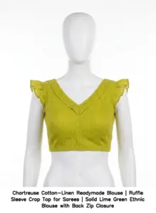 Affordable festive blouse with premium tailoring and detailing.