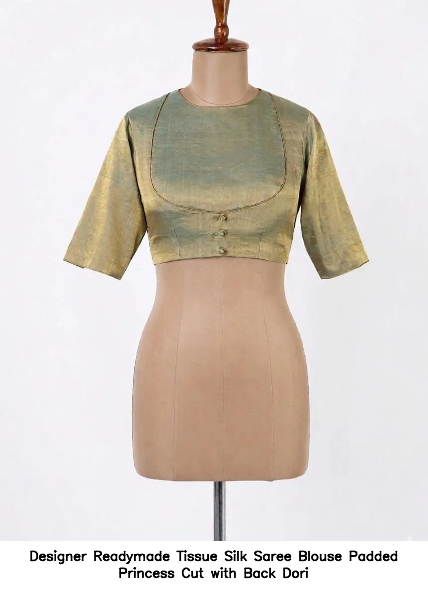 Premium tissue silk blouse with stylish designer pattern