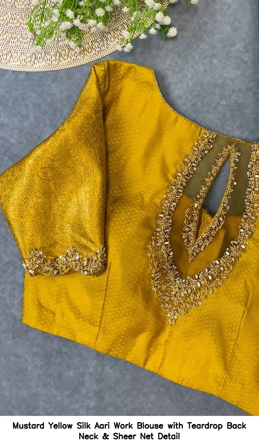 modern maggam work blouse for bride with soft comfortable fabric