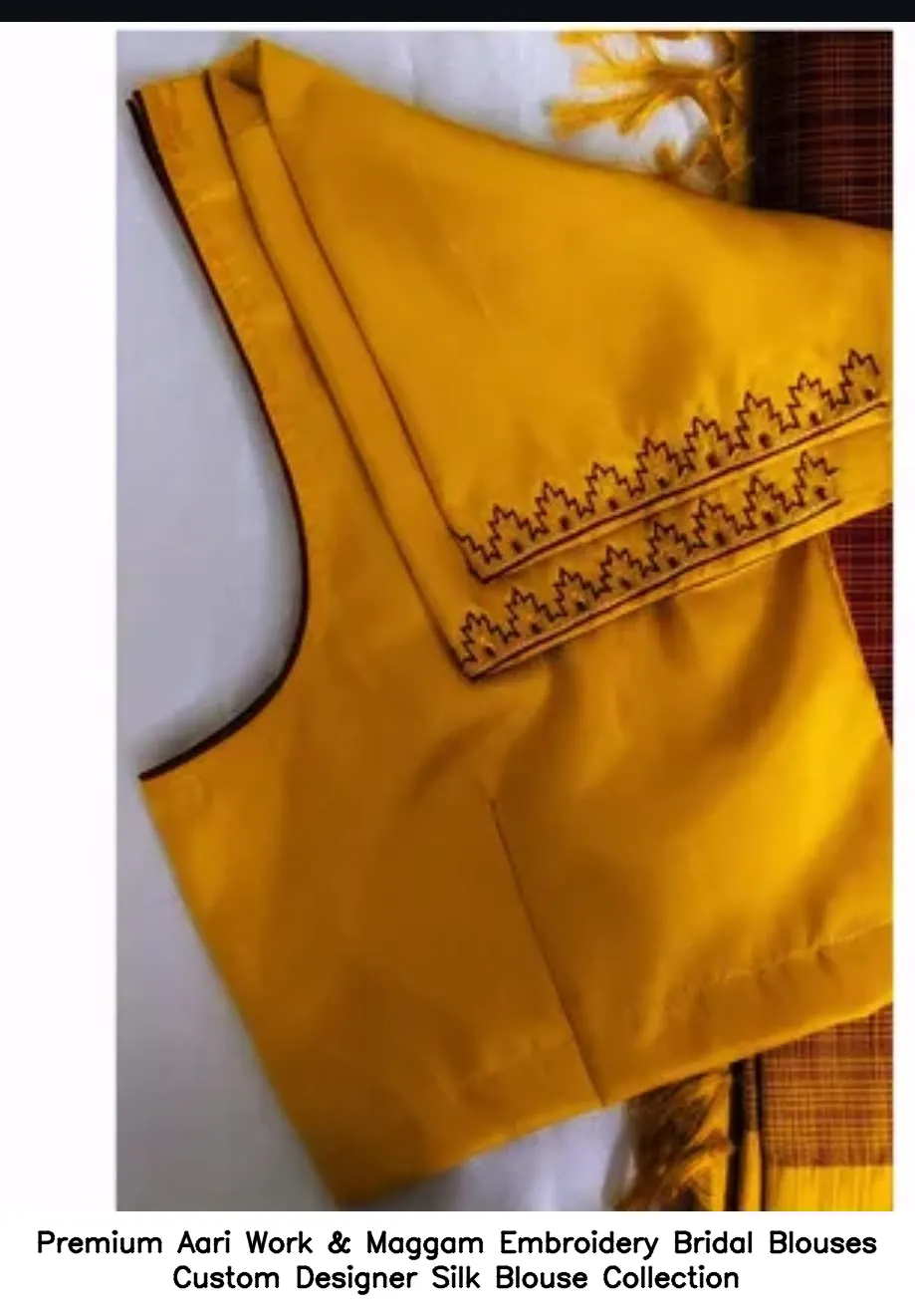 Premium Aari Work & Maggam Embroidery Bridal Blouses – Custom Designer Silk Blouse Collection