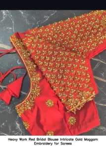 2026 lightweight maggam work blouse with intricate embroidery for bridal wear