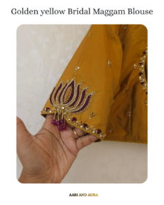 latest Golden Bridal Blouse Online