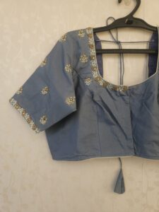Grey aariwork blouse