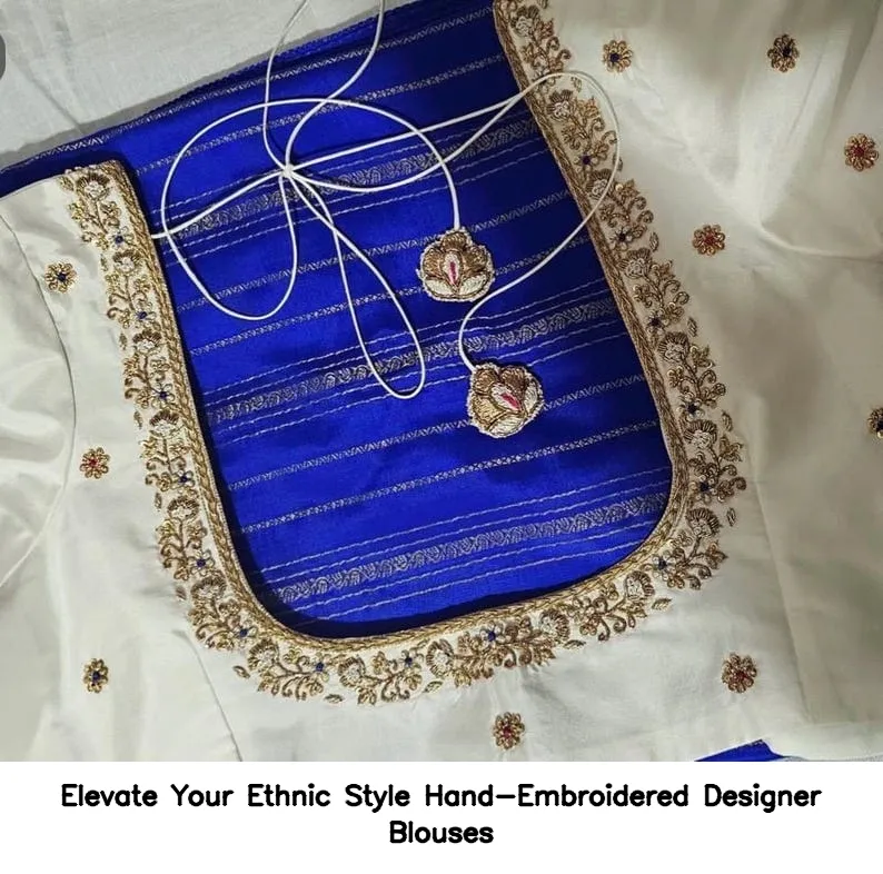 Elevate Your Ethnic Style Hand-Embroidered Designer Blouses 3