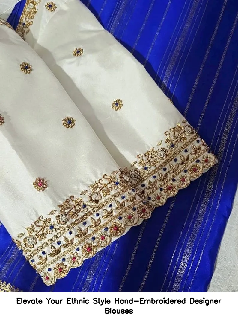 Elevate Your Ethnic Style Hand-Embroidered Designer Blouses 4