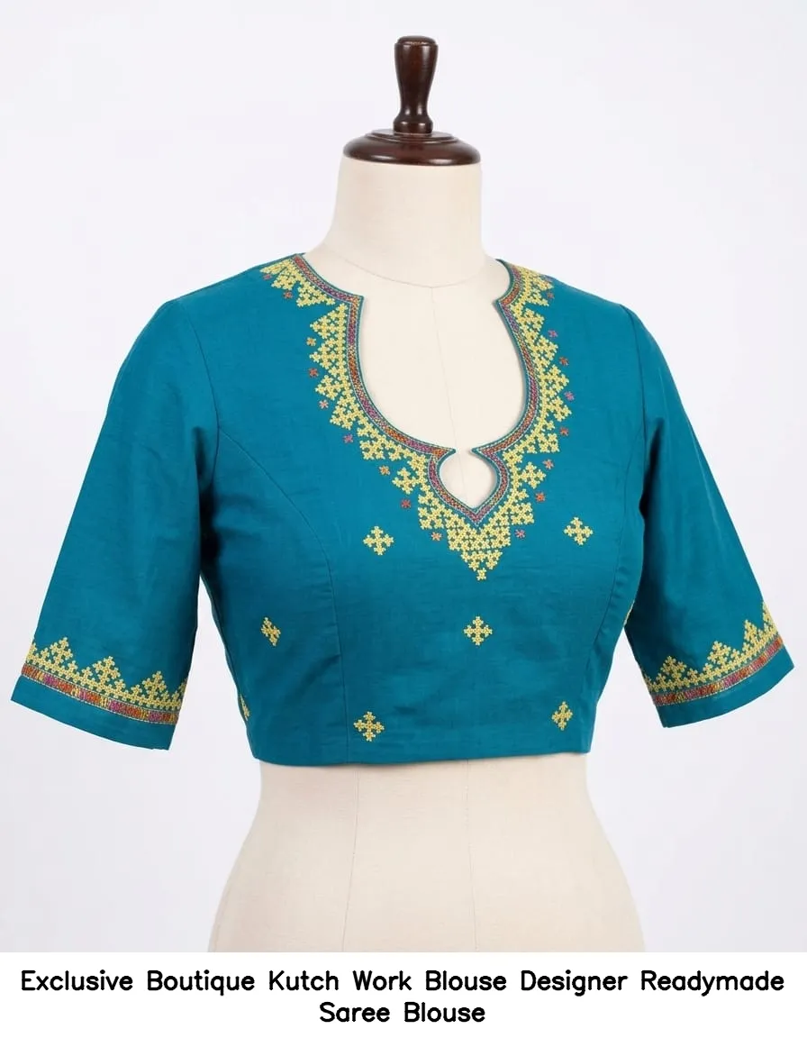 Exclusive Boutique Kutch Work Blouse Designer Readymade Saree Blouse