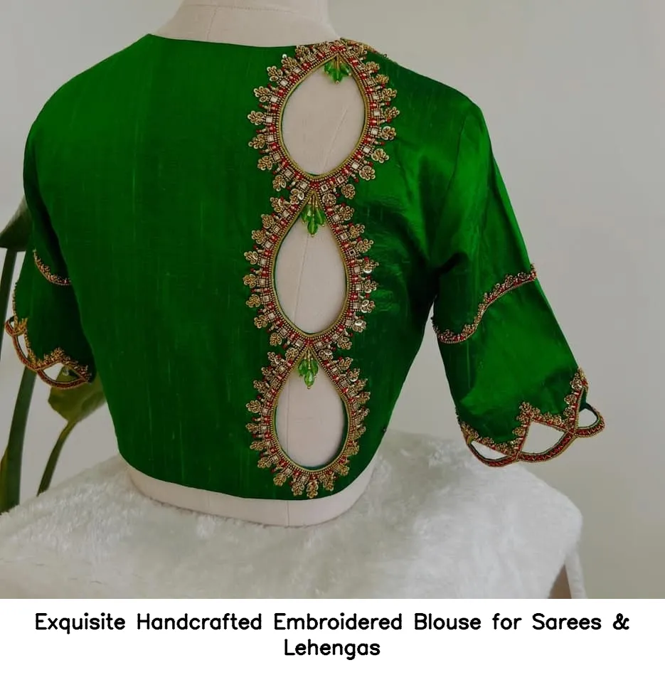 Exquisite Handcrafted Embroidered Blouse for Sarees & Lehengas 1